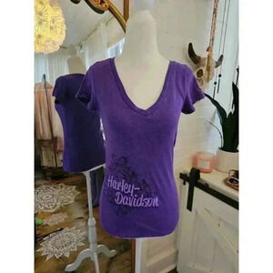Harley Davidson Women's Size S Purple Branson, MO T-Shirt